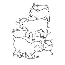 Dessin à colorier: Mouton (Animaux) #11431 - Coloriages à Imprimer Gratuits