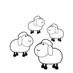 Dessin à colorier: Mouton (Animaux) #11444 - Coloriages à Imprimer Gratuits