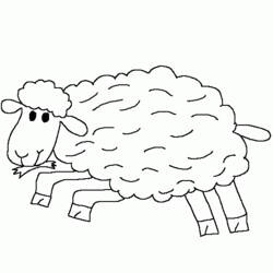 Dessin à colorier: Mouton (Animaux) #11446 - Coloriages à Imprimer Gratuits