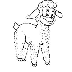 Dessin à colorier: Mouton (Animaux) #11450 - Coloriages à Imprimer Gratuits