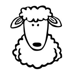 Dessin à colorier: Mouton (Animaux) #11470 - Coloriages à Imprimer Gratuits