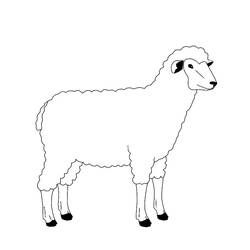 Dessin à colorier: Mouton (Animaux) #11471 - Coloriages à Imprimer Gratuits