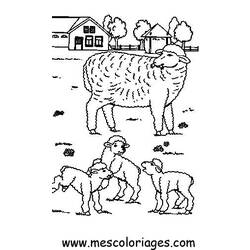 Dessin à colorier: Mouton (Animaux) #11474 - Coloriages à Imprimer Gratuits