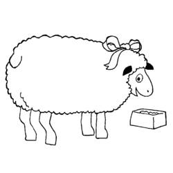Dessin à colorier: Mouton (Animaux) #11499 - Coloriages à Imprimer Gratuits