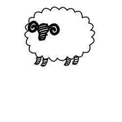 Dessin à colorier: Mouton (Animaux) #11515 - Coloriages à Imprimer Gratuits