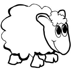 Dessin à colorier: Mouton (Animaux) #11543 - Coloriages à Imprimer Gratuits