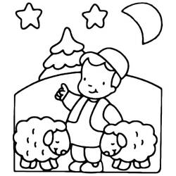 Dessin à colorier: Mouton (Animaux) #11580 - Coloriages à Imprimer Gratuits
