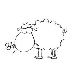 Dessin à colorier: Mouton (Animaux) #11581 - Coloriages à Imprimer Gratuits