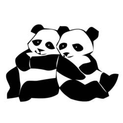 Dessin à colorier: Panda (Animaux) #12446 - Coloriages à Imprimer Gratuits