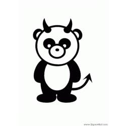 Dessin à colorier: Panda (Animaux) #12491 - Coloriages à Imprimer Gratuits