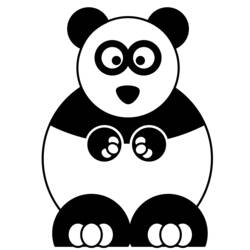 Dessin à colorier: Panda (Animaux) #12538 - Coloriages à Imprimer Gratuits