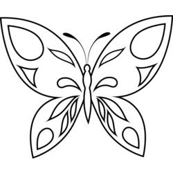 Dessin à colorier: Papillon (Animaux) #15696 - Coloriages à Imprimer Gratuits
