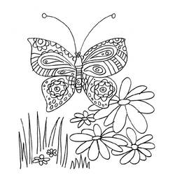 Dessin à colorier: Papillon (Animaux) #15832 - Coloriages à Imprimer Gratuits