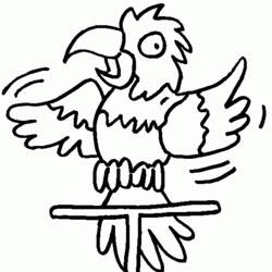 Dessin à colorier: Perroquet (Animaux) #16122 - Coloriages à Imprimer Gratuits