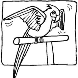 Dessin à colorier: Perroquet (Animaux) #16206 - Coloriages à Imprimer Gratuits