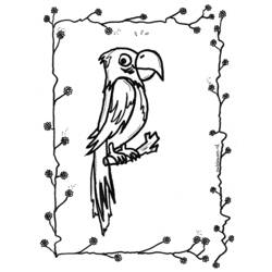 Dessin à colorier: Perroquet (Animaux) #16245 - Coloriages à Imprimer Gratuits