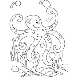 Dessin à colorier: Pieuvre (Animaux) #18946 - Coloriages à Imprimer Gratuits