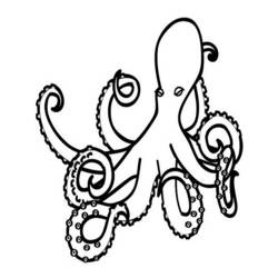 Dessin à colorier: Pieuvre (Animaux) #19011 - Coloriages à Imprimer Gratuits