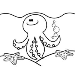 Dessin à colorier: Pieuvre (Animaux) #19097 - Coloriages à Imprimer Gratuits