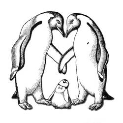 Dessin à colorier: Pingouin (Animaux) #16884 - Coloriages à Imprimer Gratuits