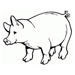 Dessin à colorier: Porc (Animaux) #17621 - Coloriages à Imprimer Gratuits