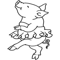 Dessin à colorier: Porc (Animaux) #17628 - Coloriages à Imprimer Gratuits