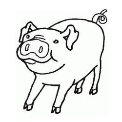 Dessin à colorier: Porc (Animaux) #17633 - Coloriages à Imprimer Gratuits