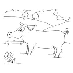 Dessin à colorier: Porc (Animaux) #17638 - Coloriages à Imprimer Gratuits
