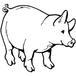 Dessin à colorier: Porc (Animaux) #17640 - Coloriages à Imprimer Gratuits