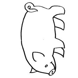 Dessin à colorier: Porc (Animaux) #17646 - Coloriages à Imprimer Gratuits