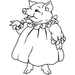 Dessin à colorier: Porc (Animaux) #17648 - Coloriages à Imprimer Gratuits