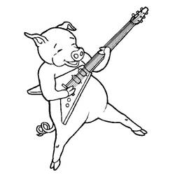 Dessin à colorier: Porc (Animaux) #17649 - Coloriages à Imprimer Gratuits