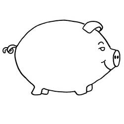 Dessin à colorier: Porc (Animaux) #17654 - Coloriages à Imprimer Gratuits