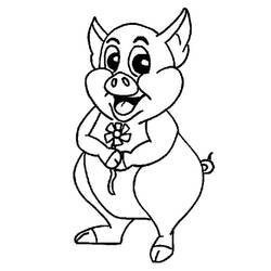 Dessin à colorier: Porc (Animaux) #17669 - Coloriages à Imprimer Gratuits