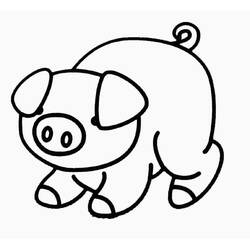 Dessin à colorier: Porc (Animaux) #17677 - Coloriages à Imprimer Gratuits