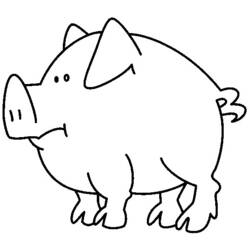 Dessin à colorier: Porc (Animaux) #17690 - Coloriages à Imprimer Gratuits