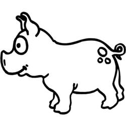 Dessin à colorier: Porc (Animaux) #17694 - Coloriages à Imprimer Gratuits
