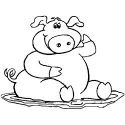 Dessin à colorier: Porc (Animaux) #17735 - Coloriages à Imprimer Gratuits