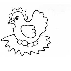 Dessin à colorier: Poule (Animaux) #17451 - Coloriages à Imprimer Gratuits