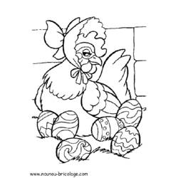 Dessin à colorier: Poule (Animaux) #17484 - Coloriages à Imprimer Gratuits
