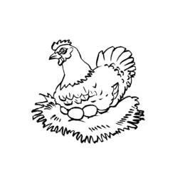 Dessin à colorier: Poule (Animaux) #17532 - Coloriages à Imprimer Gratuits