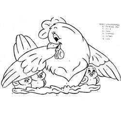 Dessin à colorier: Poule (Animaux) #17578 - Coloriages à Imprimer Gratuits