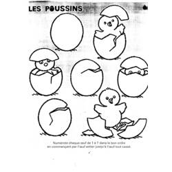 Dessin à colorier: Poussin (Animaux) #15389 - Coloriages à Imprimer Gratuits