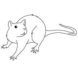 Dessin à colorier: Rat (Animaux) #15167 - Coloriages à Imprimer Gratuits
