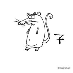 Dessin à colorier: Rat (Animaux) #15186 - Coloriages à Imprimer Gratuits