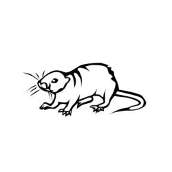 Dessin à colorier: Rat (Animaux) #15200 - Coloriages à Imprimer Gratuits