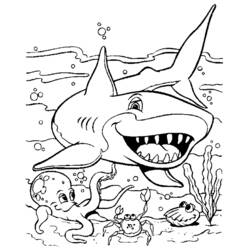 Dessin à colorier: Requin (Animaux) #14763 - Coloriages à Imprimer Gratuits