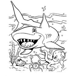 Dessin à colorier: Requin (Animaux) #14802 - Coloriages à Imprimer Gratuits