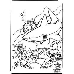 Dessin à colorier: Requin (Animaux) #14878 - Coloriages à Imprimer Gratuits