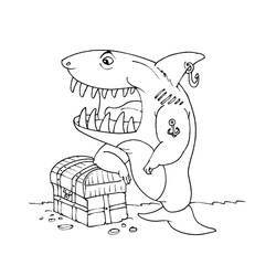 Dessin à colorier: Requin (Animaux) #14901 - Coloriages à Imprimer Gratuits